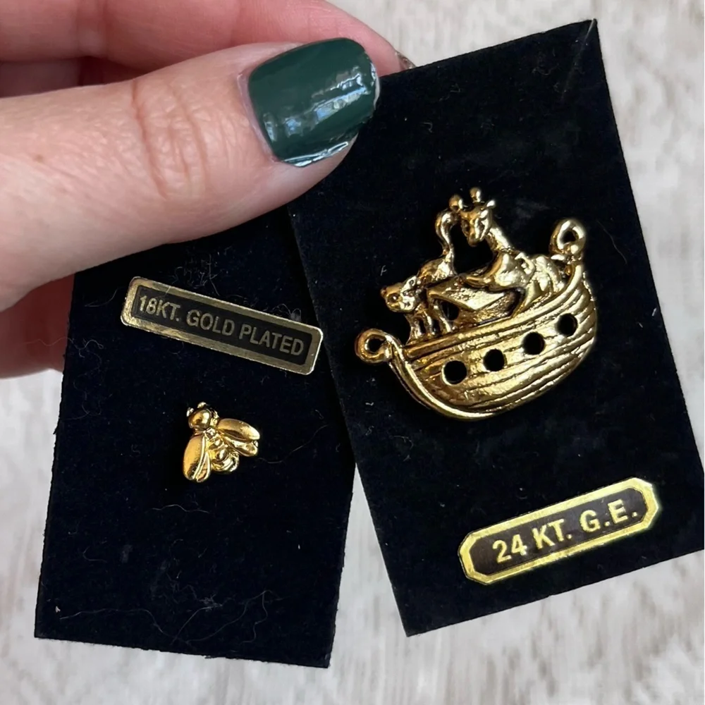 Assorted Gold 24k & 18k gold plated decorative pins